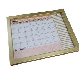 Gold Framed Dry Erase Calendar